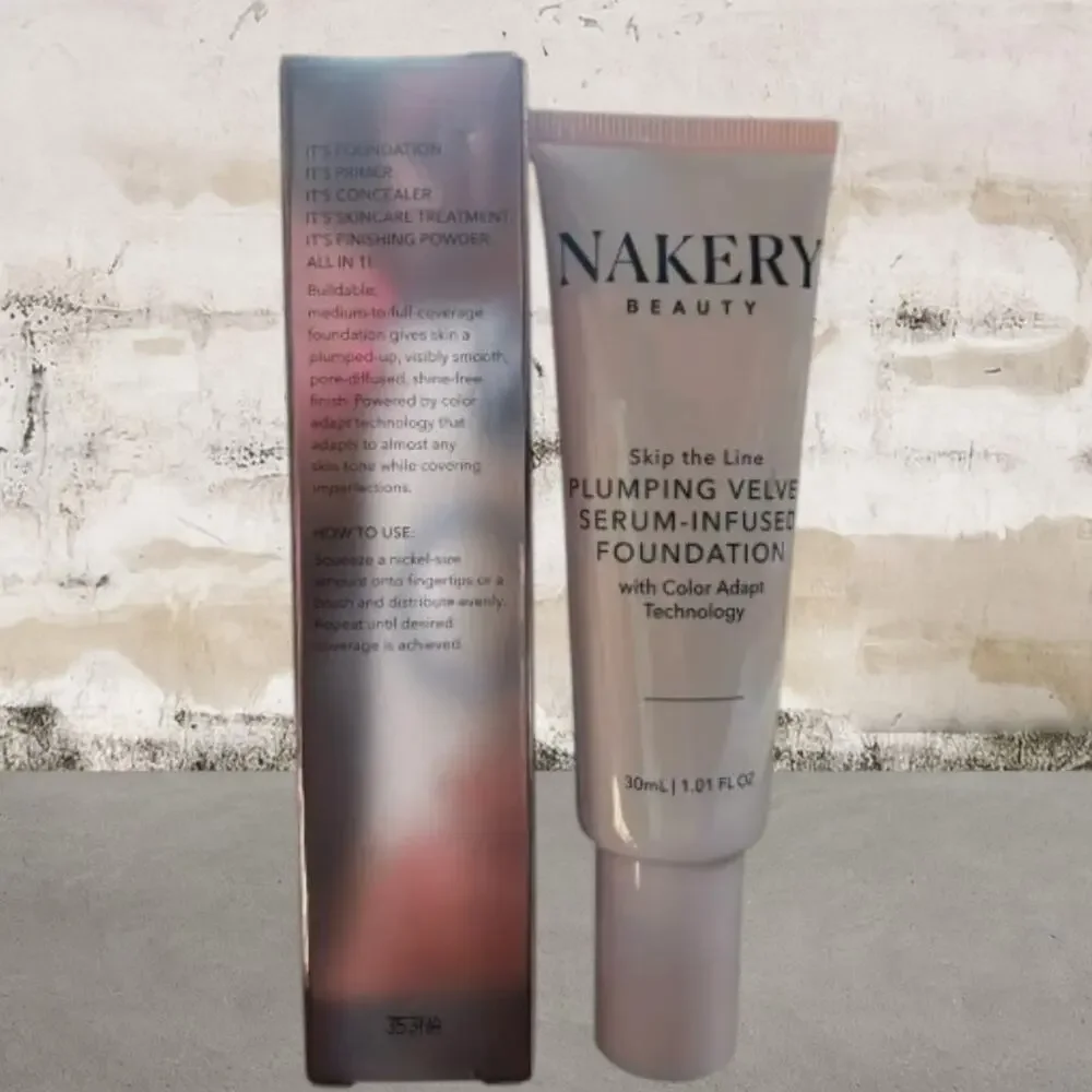 Nakery Skip the Line Velvet Serum-Infused Foundation in Med Deep NIB - $34 MSRP
